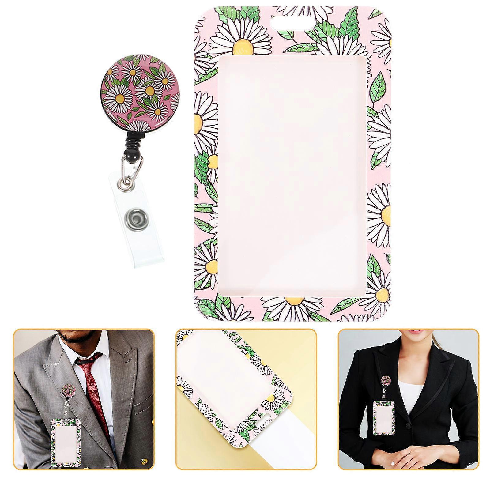 3Pcs Anti-scratch Card Protector Badge Holder for Students Designed for Daily Use Featuring Pink ABS Material and Portable Design