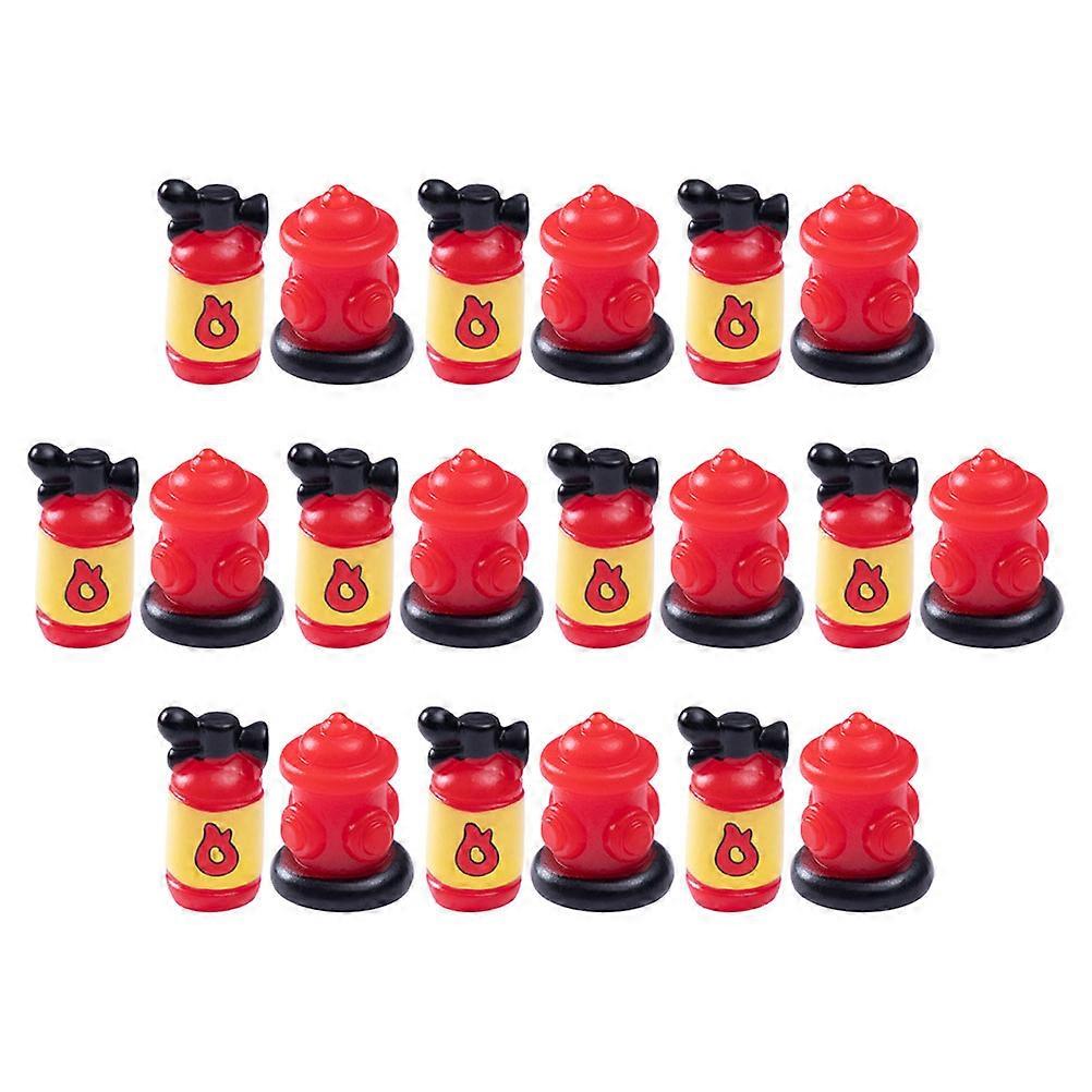 Miniature Fire Extinguisher Red Resin Accessories for 40Pcs DIY