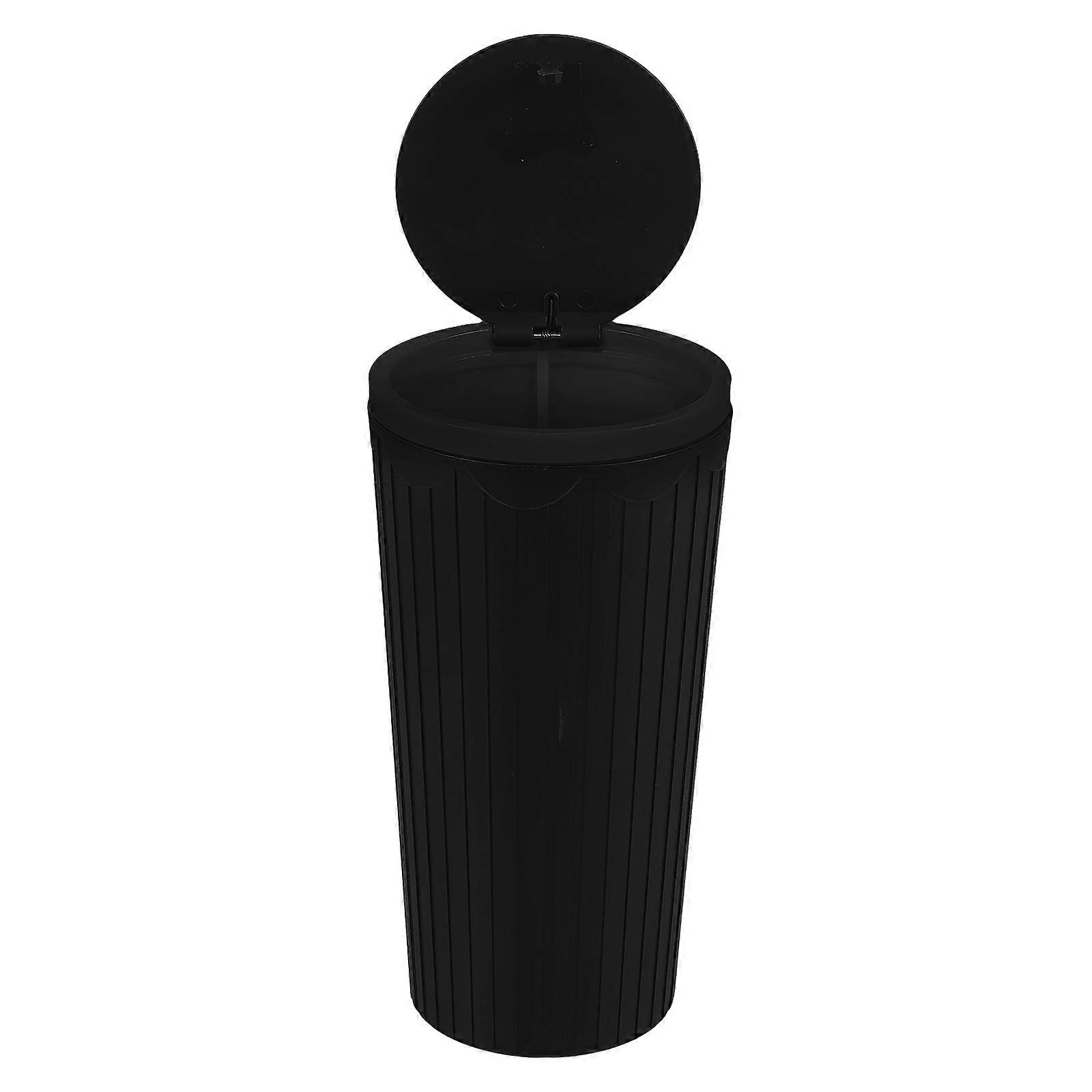 Multi-Functional Car Garbage Can 5Pcs Waterproof Design For In-Car Use Trash Storage Black