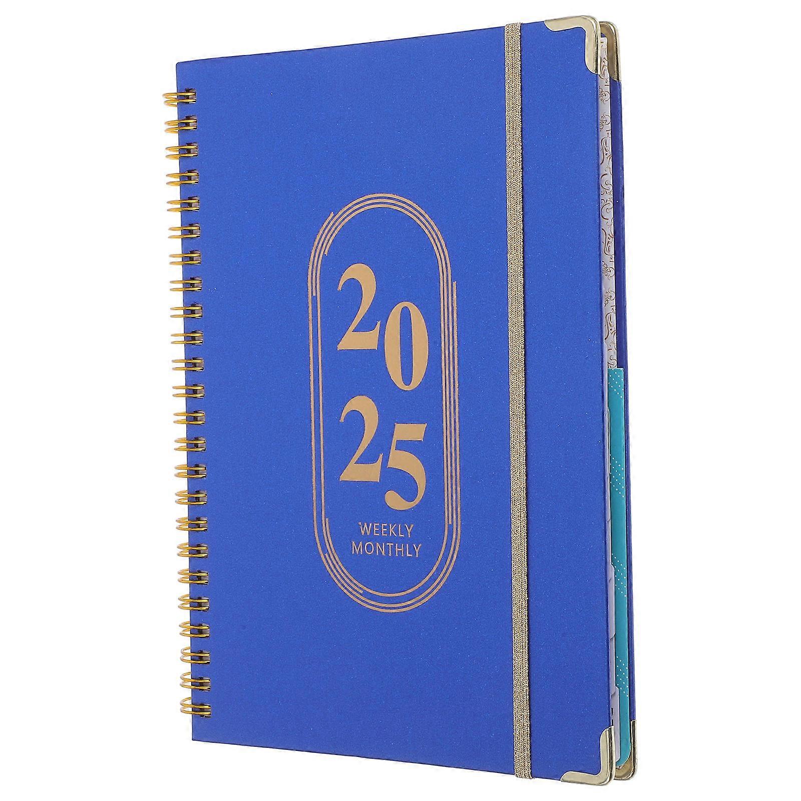 Agenda Planner Notebook for Student Scheduling 2Pcs Paper Dark Blue