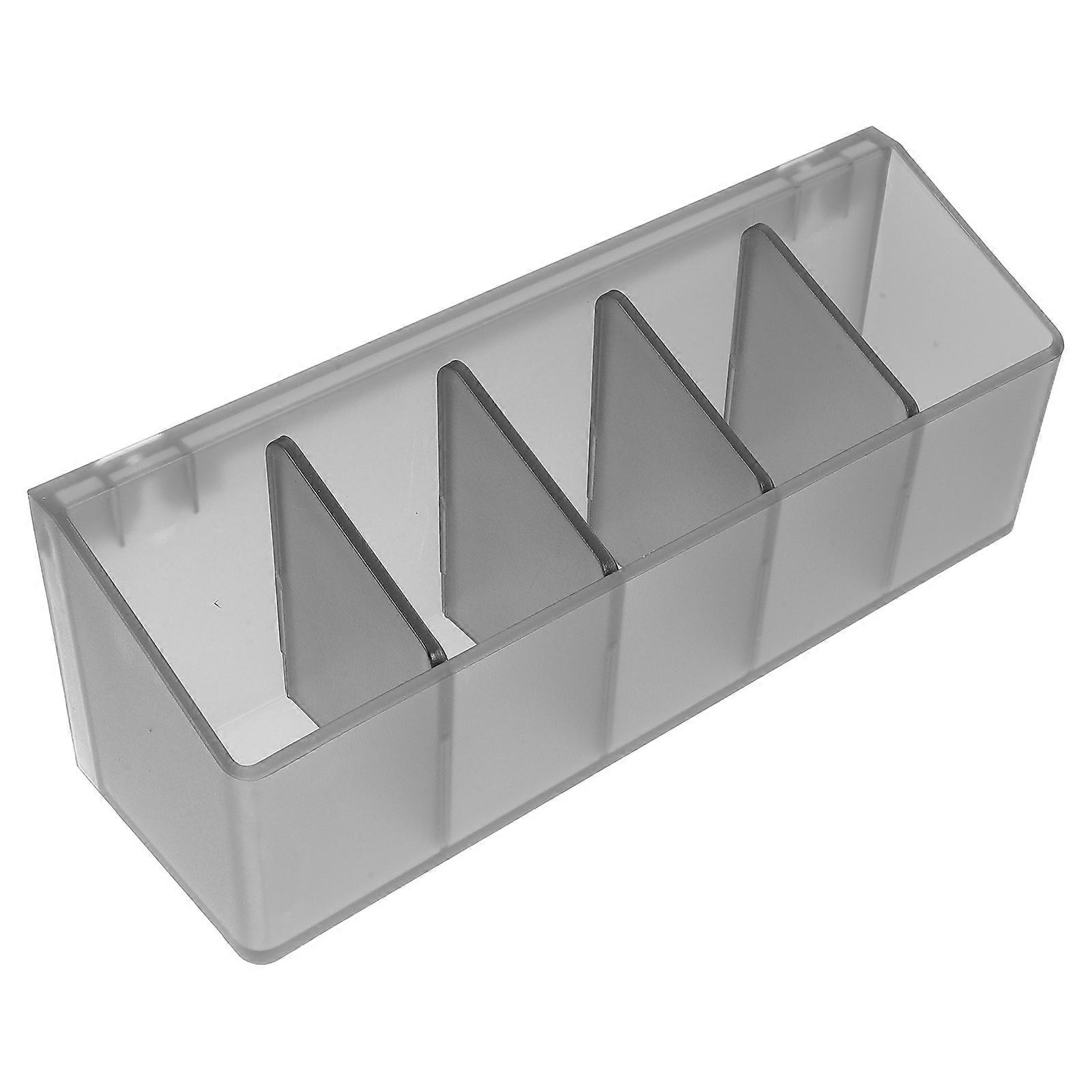 Acrylic Makeup Organizer Clear Drawer Storage Box for Bathroom Home Use Grey 1Set
