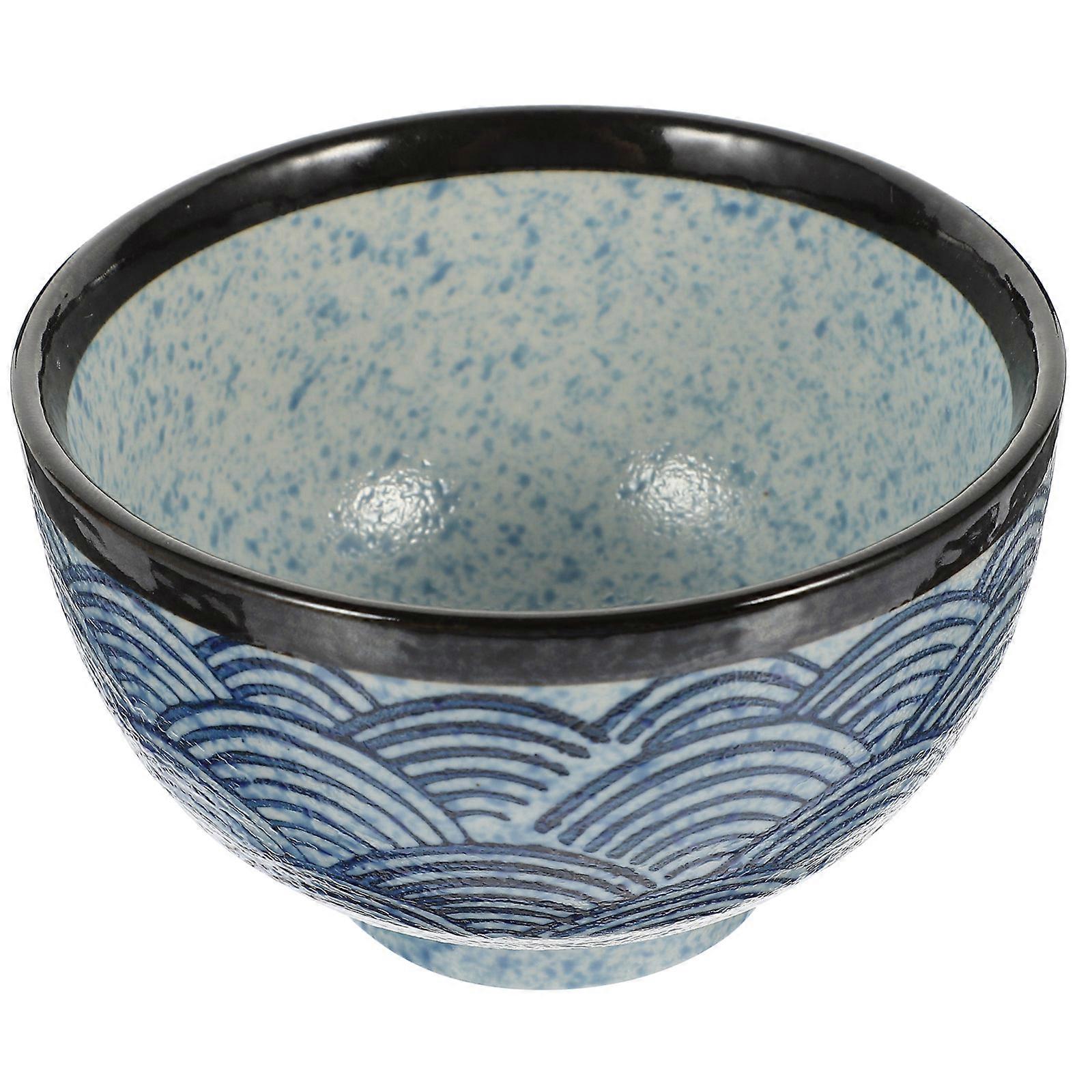 4Pcs Multi Color Ceramic Bowl Food Serving Bowl for Home Use