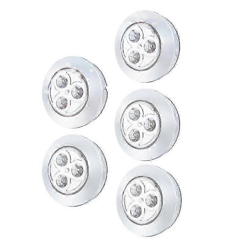 5 عبوات LED تعمل بالبطارية لاسلكية ليلة صنبور الصحافة مصباح لاصق على أضواء آمنة للمدخل المطبخ B [JKW]