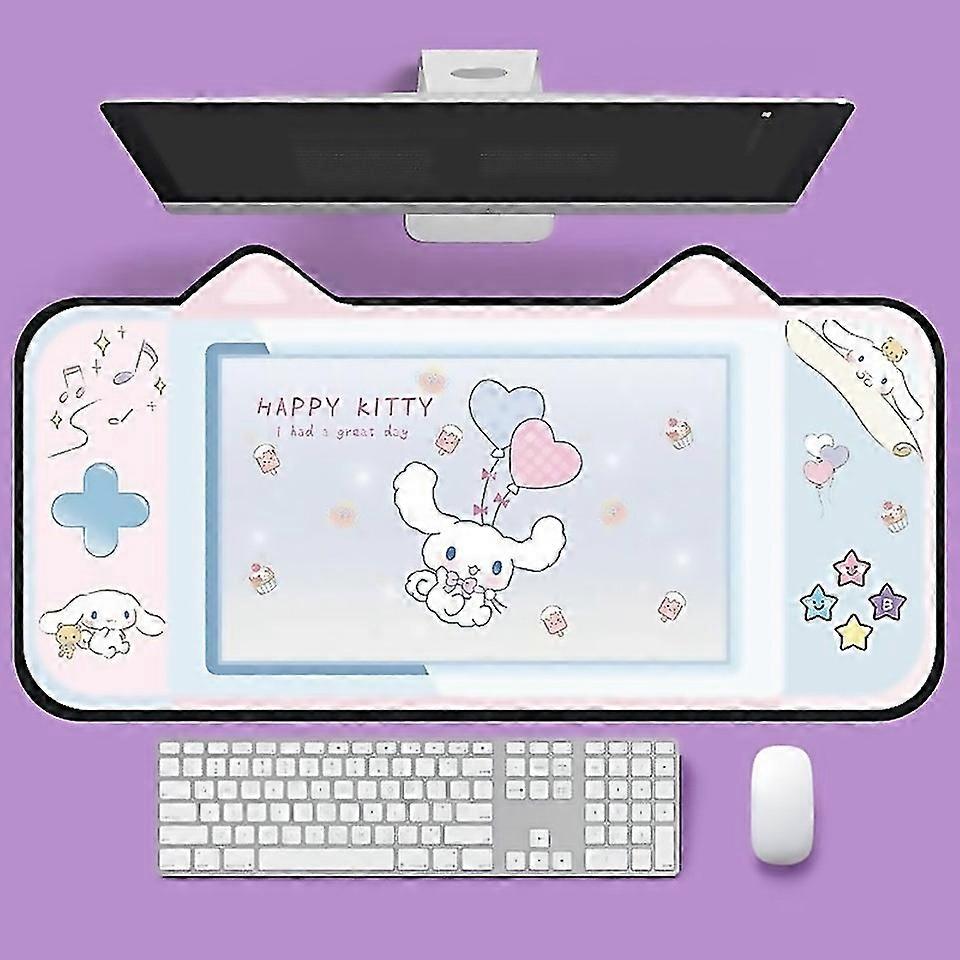 For New 400 X 800 X 3mm Cute Cat Ear Computer Keyboard Desk Pad Mouse
