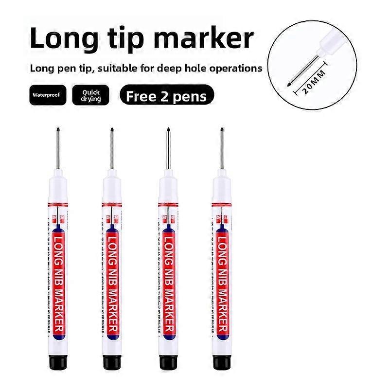 Long-lasting Oil-based Waterproof Quick-drying Non-fading Deep-hole Marker Pen for Woodworking Tile Glass Hole-drilling Line-mar