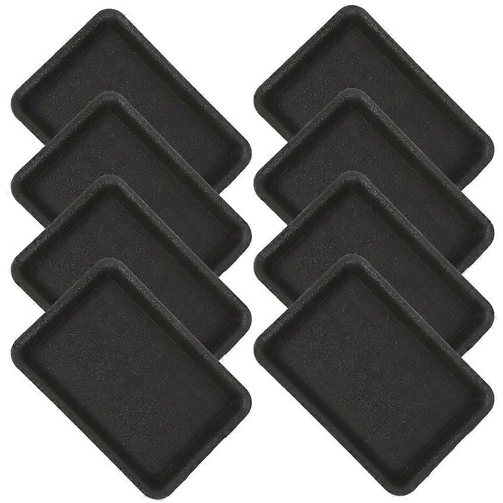 Flower Pot Bottom Tray Rectangular Planter Tray Balcony Use PP Water Collection 8Pcs