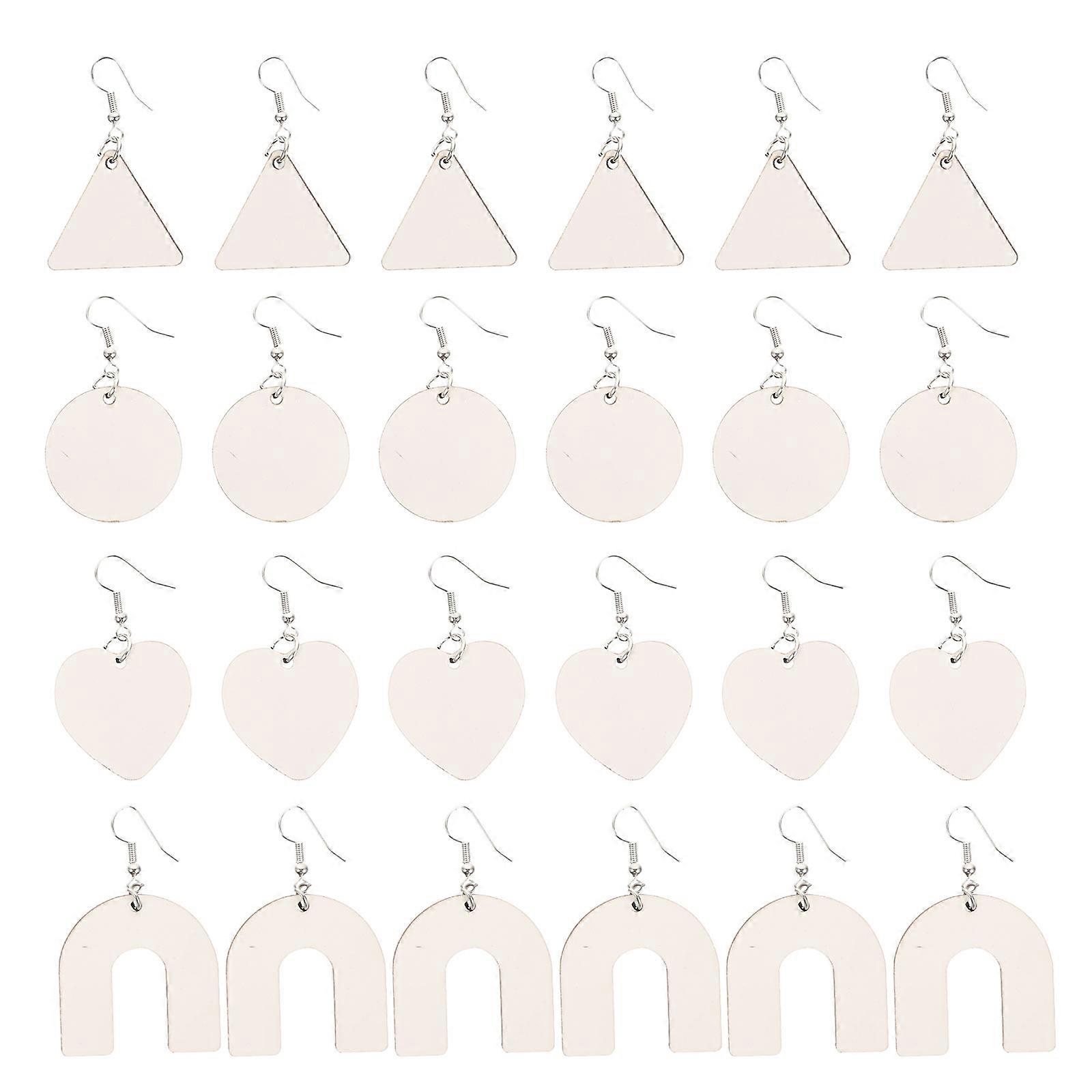 Earrings DIY Material Kit 1 Set Ideal For Crafting With Heat Transfer Technology And Attractive White Appearance