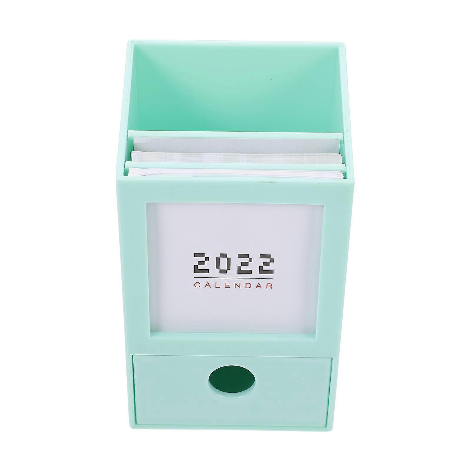 Multi-Function 2022 Calendar Office Storage Box with Pen Holder 8Pcs