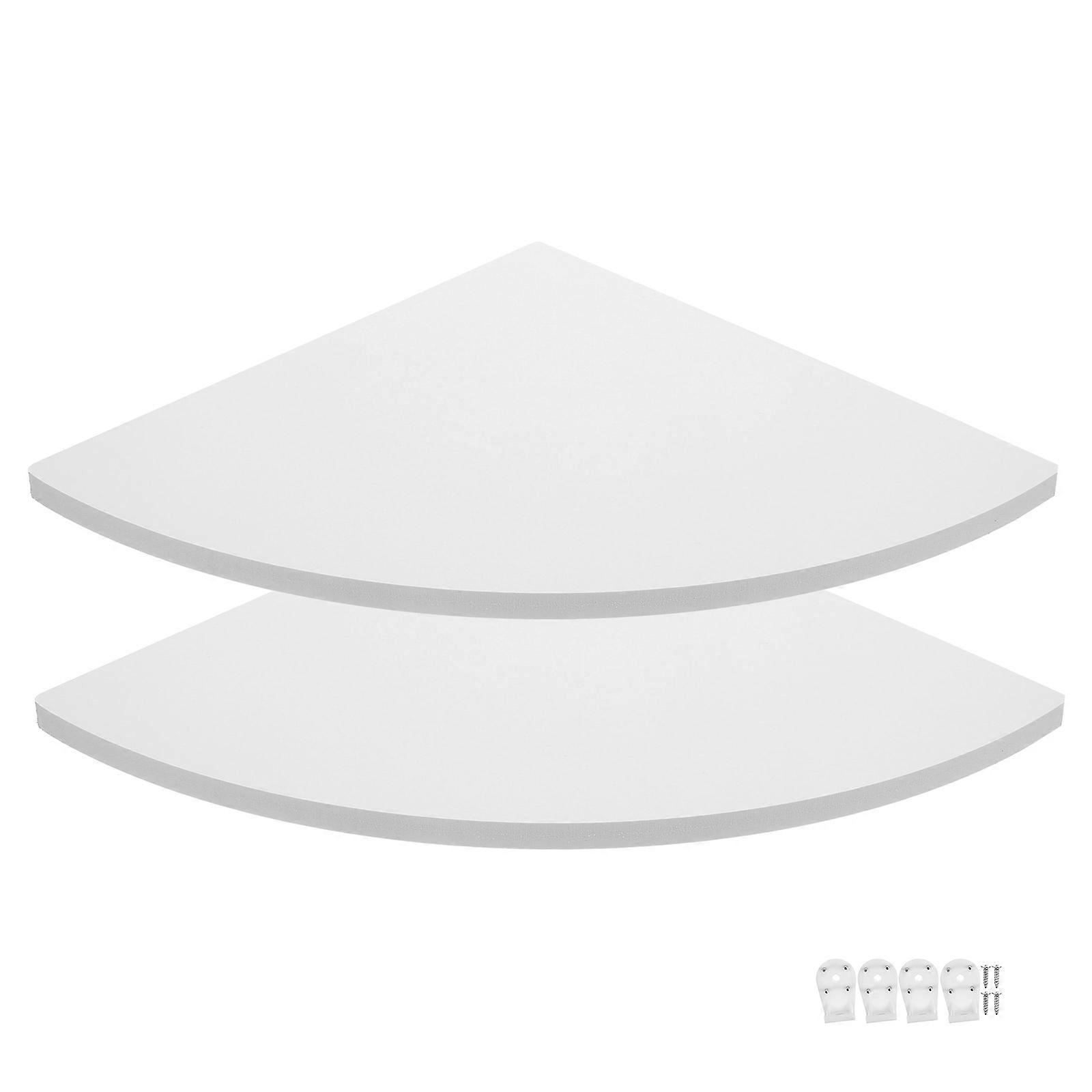 Corner Shelf White Floating Corner Shelf for Wall Storage Hanging 6Pcs