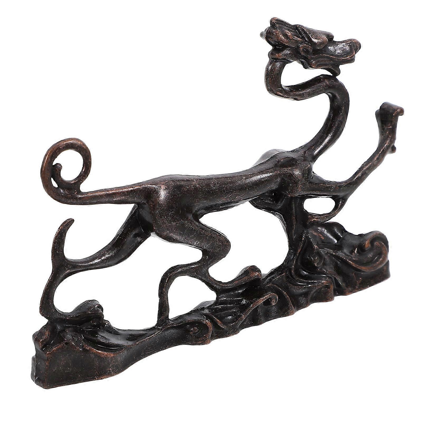Chinese Brush Stand 2Pcs Elegant Storage Solution For Artists Home Brown Copper Design