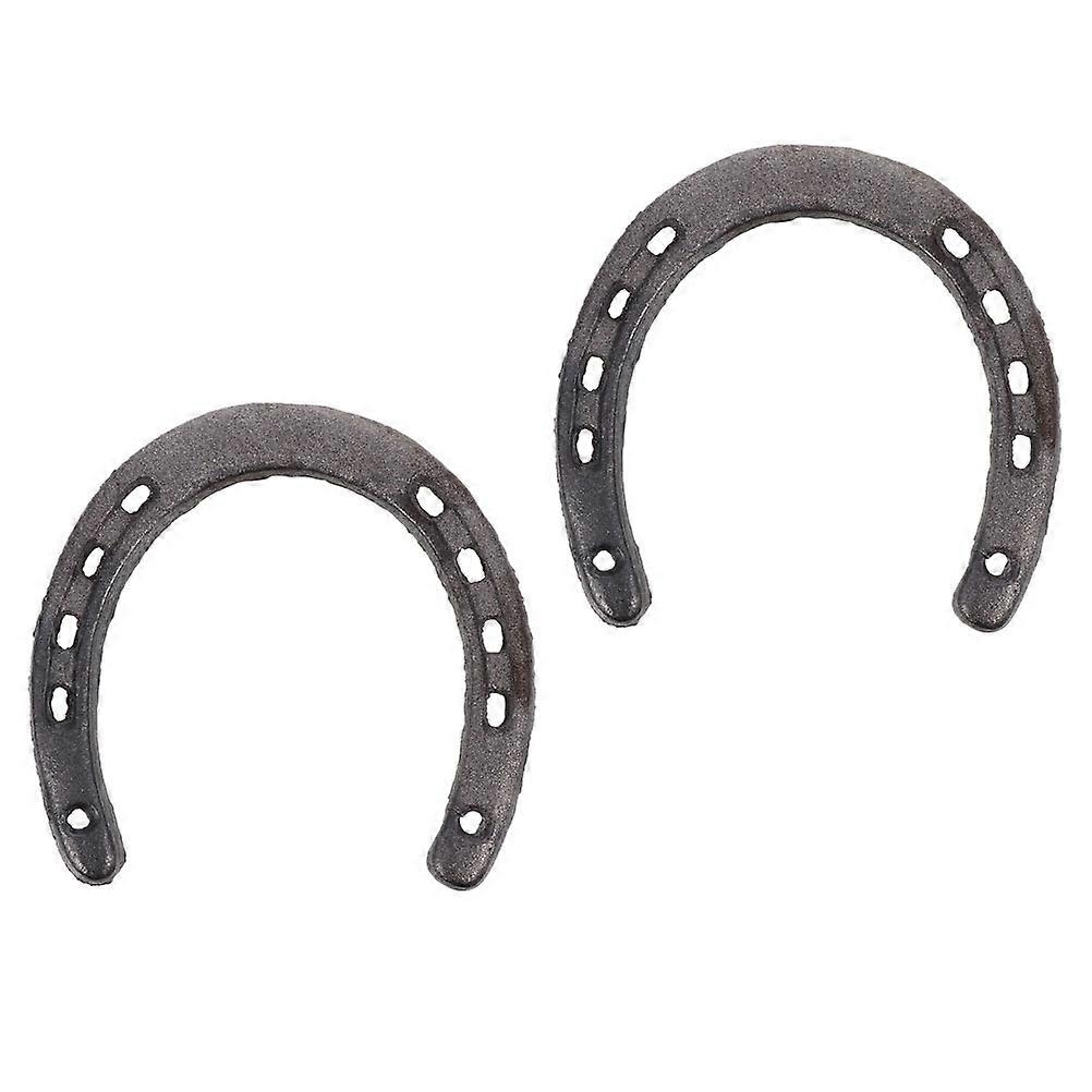 Dark Brown Horseshoe Hanging Wall Decor for Home 4Pcs