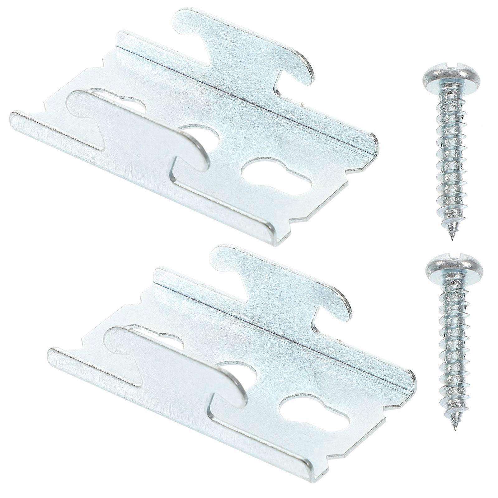 Curtain Rod Brackets Iron Double Curtain Rod Mounting Bracket for 6Sets