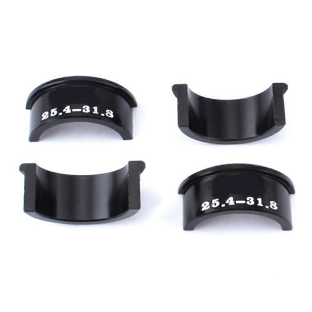 Bike Handlebar Shim 4Pcs Size Converter For Cyclists Black Round Adjustable Distance Converts 25.4mm To 31.8mm