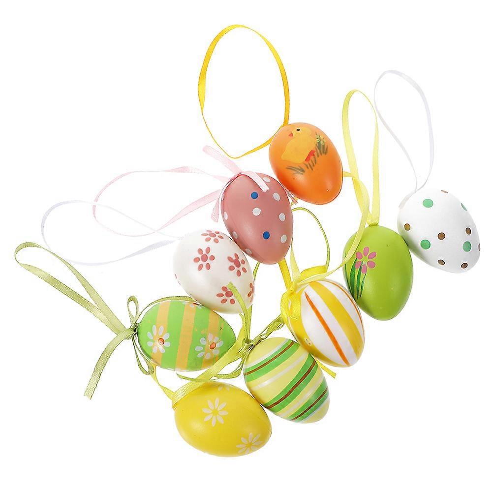 Colorful Easter Hanging Eggs Ornaments for Decor 160Pcs Mixed Style