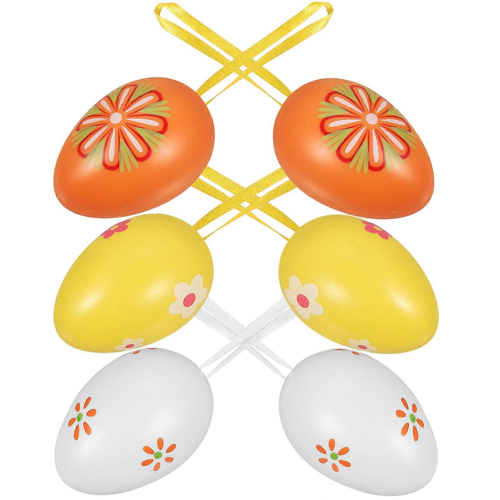 Easter Decor Hanging Eggs Colorful Easter Egg Ornaments 24Pcs Set