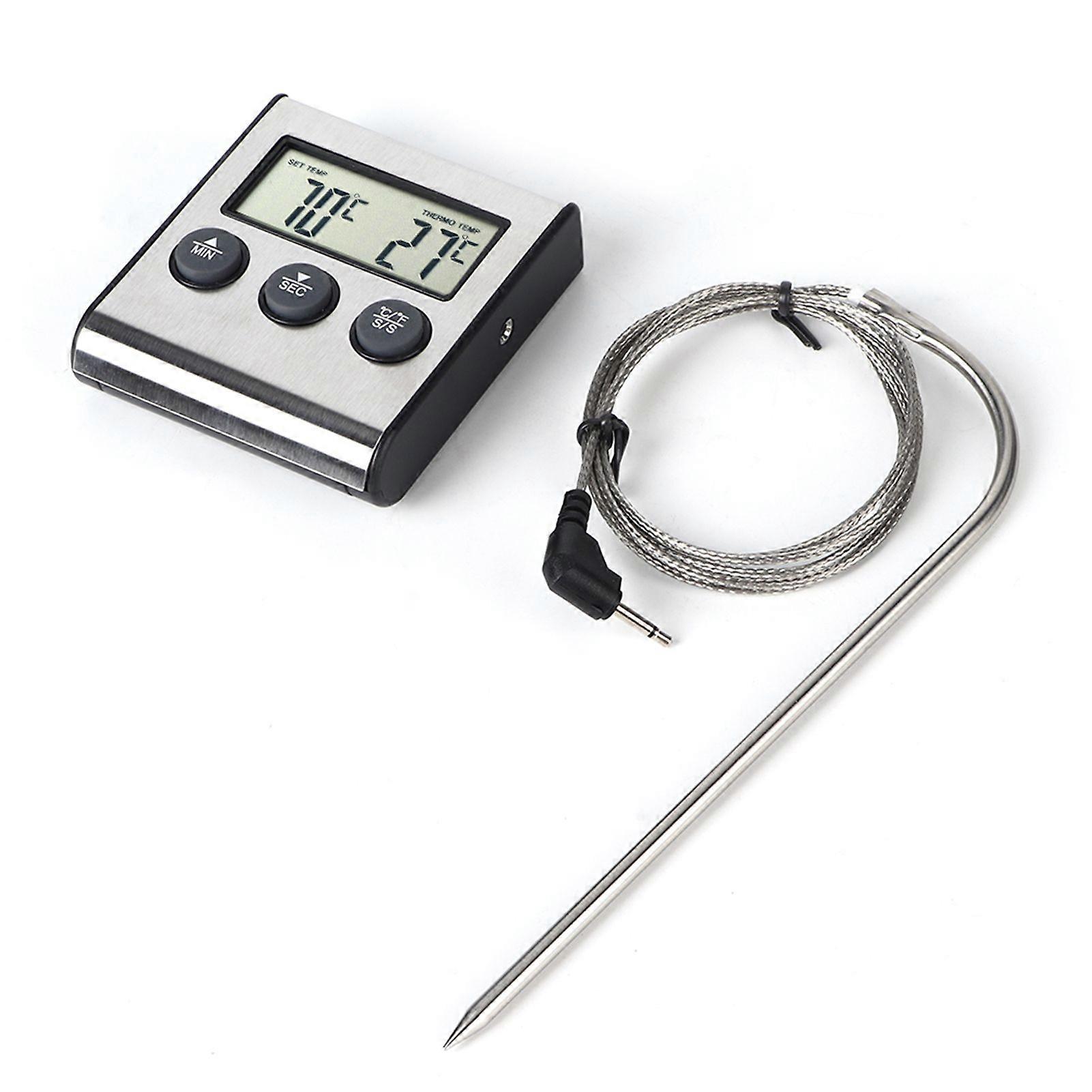 Kitchen Digital BBQ Thermometer Cooking Meat Grilling Thermometer With Timer Function