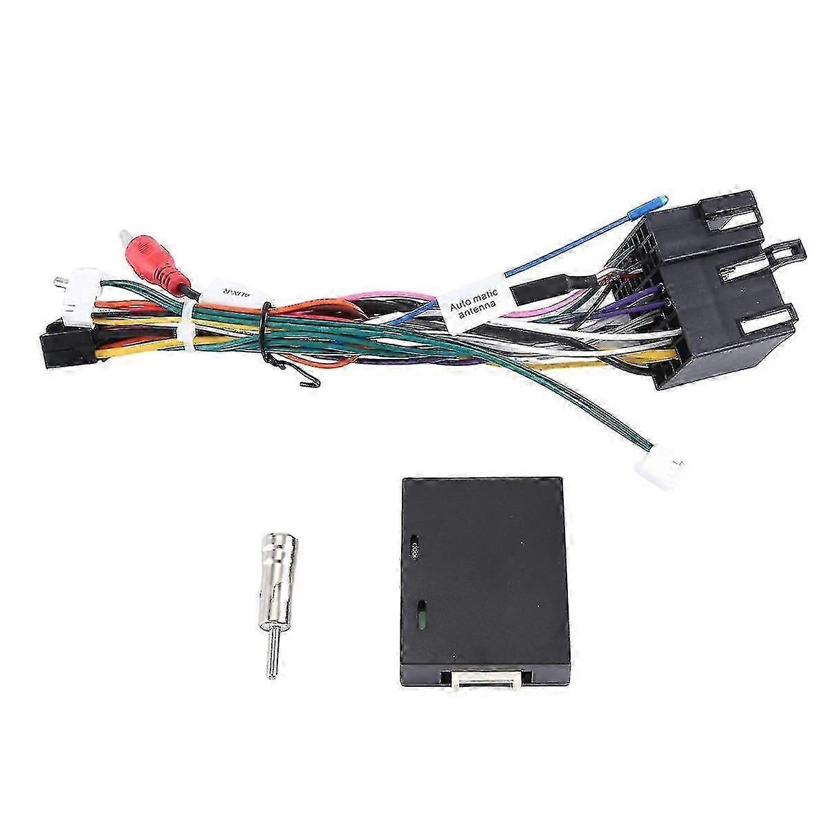 Car Android Radio CANBus Cable Power Wiring Harness Socket Adapter with CAN Bus Decoder for 147 159