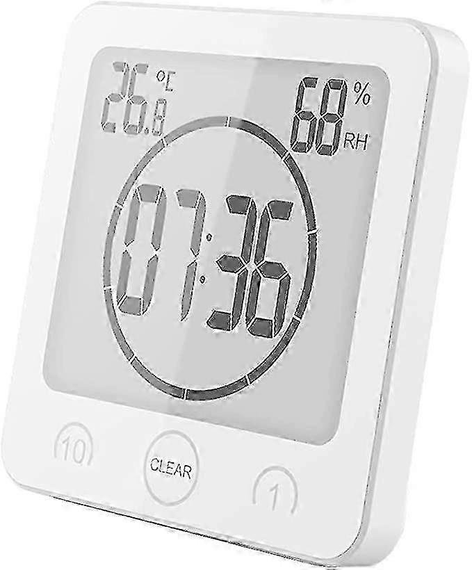 bathroom Clock Digital Alarm Clock Bathroom Clock Shower Clock With Suction Cup Lcd Display Bathroom Clock Humidity Temperature Shower Wall Clock ( 25