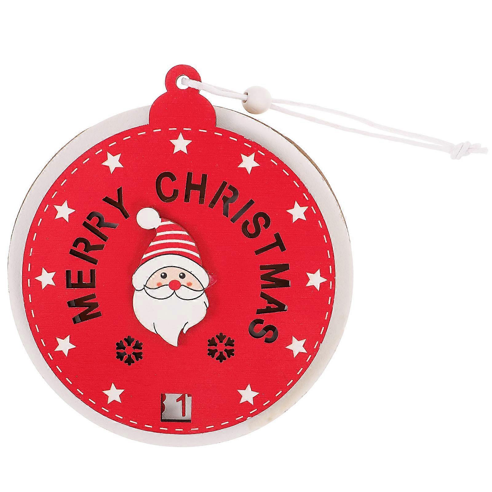 Wood Xmas Countdown Calendar 5Pcs Advent Calendar Party Celebration Suitable For Wall 12X11Cm Designed For Creating Festival Atmosphere