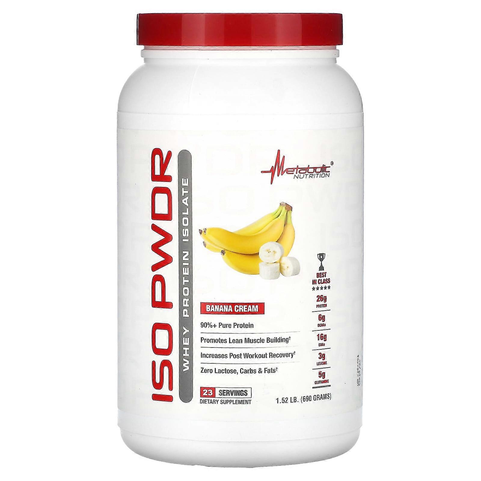 ISOpwdr, Whey Protein Isolate, Banana Cream, 1.52 lbs (690 g)