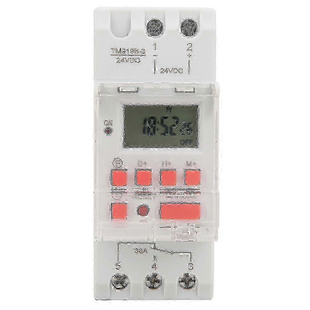 DC 24V 30A Weekly 12/24hrs Timer Switch LCD On Off Control Programmable Time Relay SZRH A-C SZRH A-GB