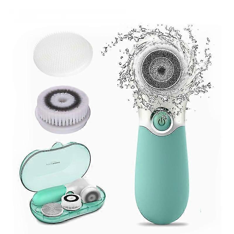 Beauty Waterproof Facial Brush Deep Cleansing Set With 3 Different Spin Brush Head 2 Speed Face Cleansing Device