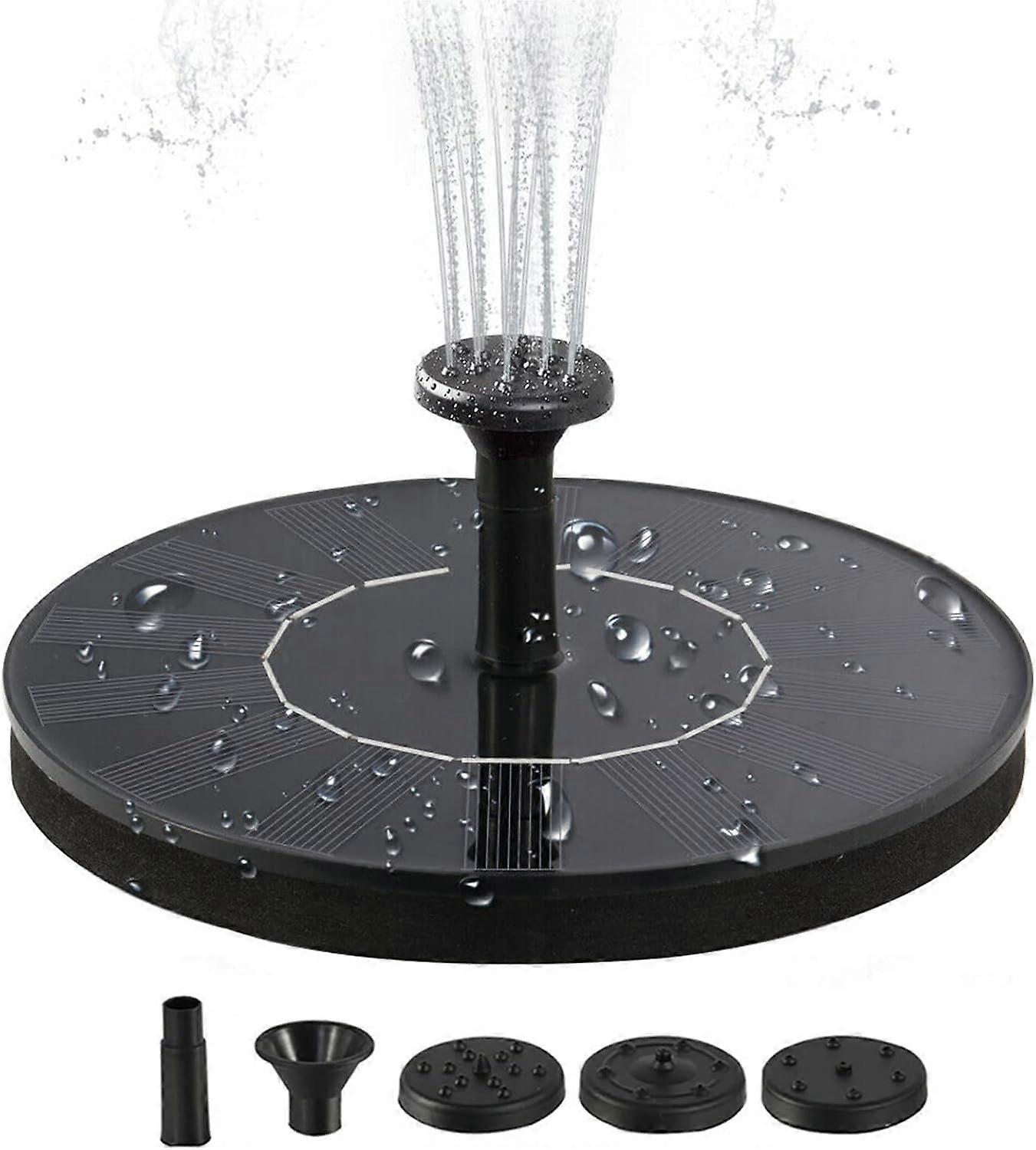 Solar Bird Bath Fountain Pump with 4 Nozzles