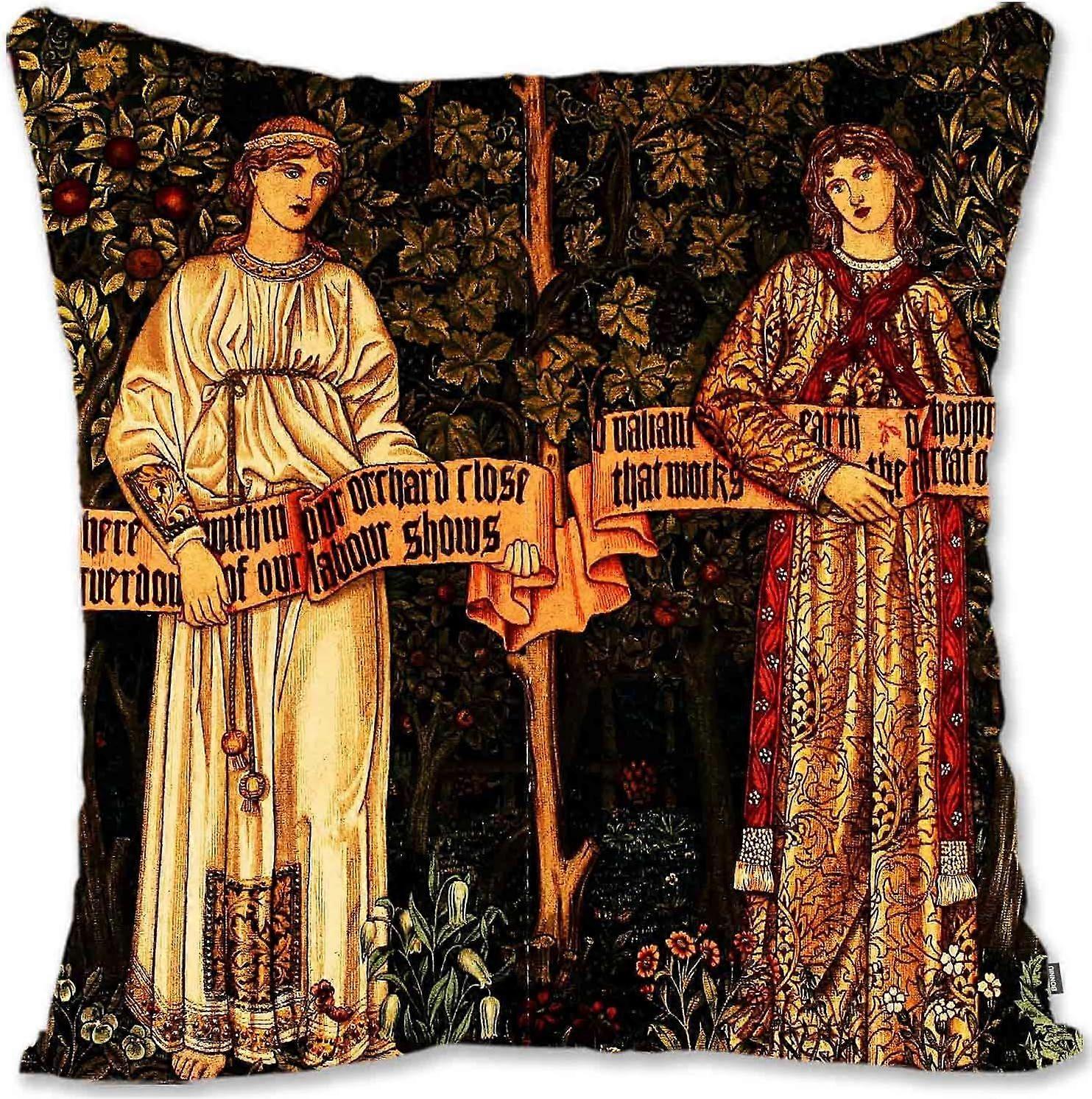 h300装飾的なスロー枕カバープレラファエルの肖像画アート - ゴッドワード - 古い昔話JG -季節果樹園WM(A1-868)lm300