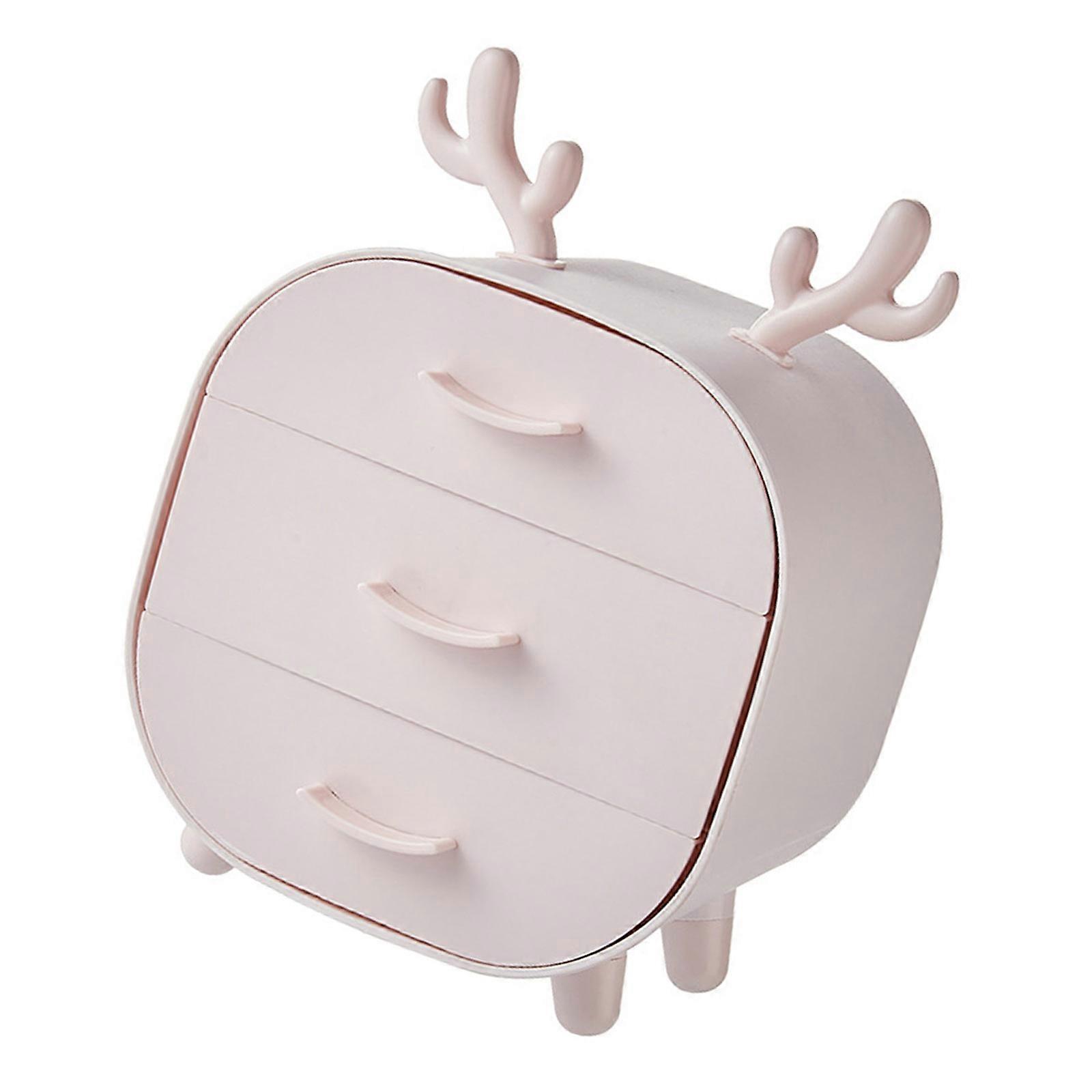 Decorative Desktop Storage Organizer Multi Compartment Desk Organization Hold Box desk tray  pink