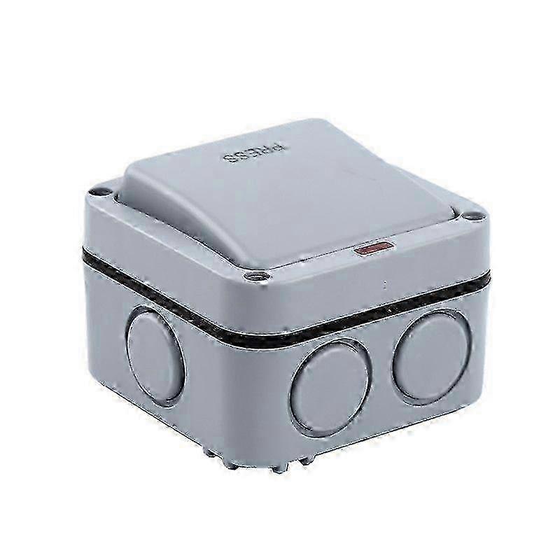 Weatherproof Outdoor Switch with 20A IP66 Rating - Universal Waterproof Switch with Indicator Light for Gardens and Balconies