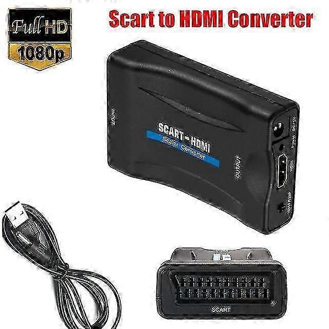 Signal Video Audio Converters Upscale Adapters Receiver Hd 1080p Scart To Hdmi-compatible For Household Computer Accessories