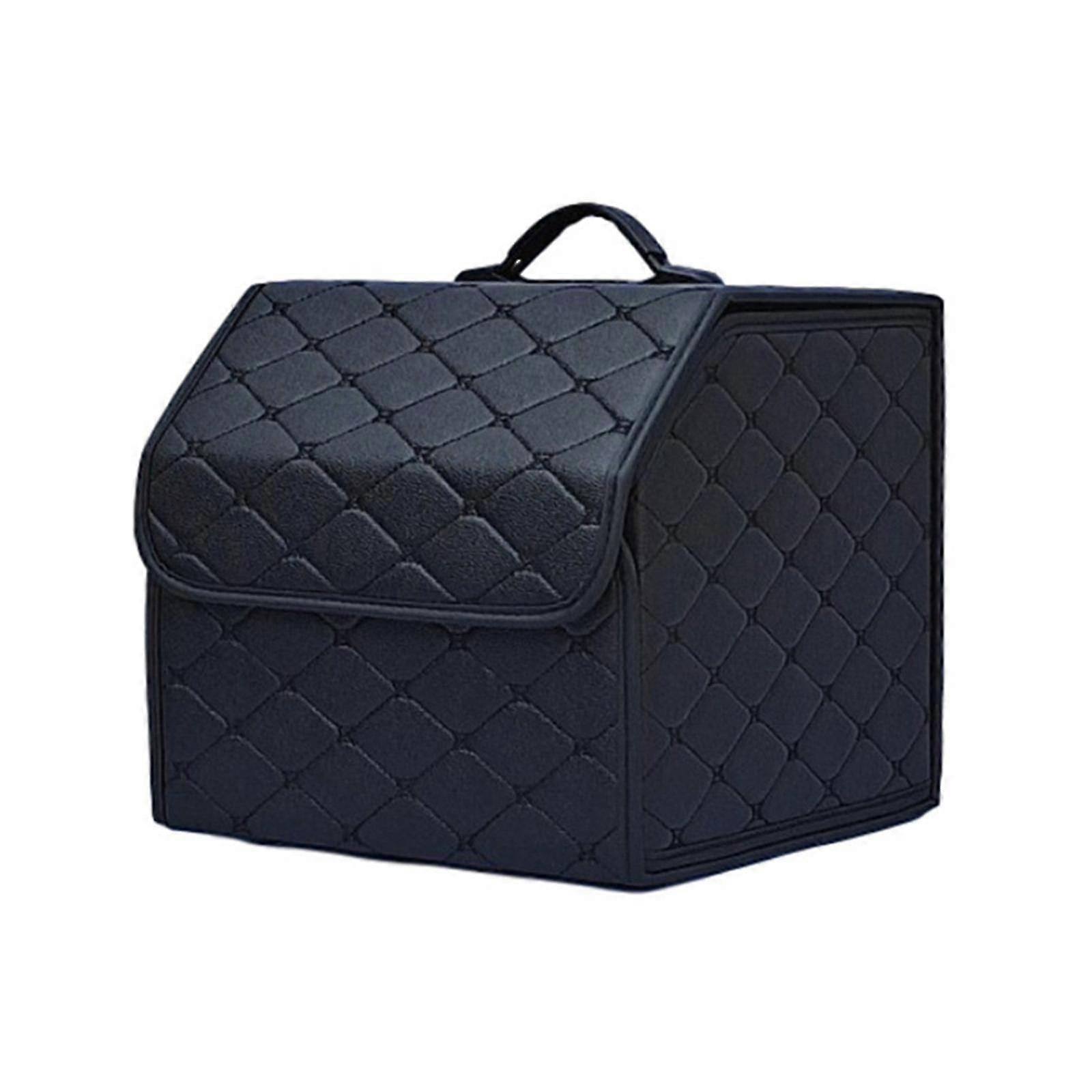 Bilförvaringsväska Pu läder bagageutrymme arrangör låda väskor vikbar bil bagageutrymme stuva en