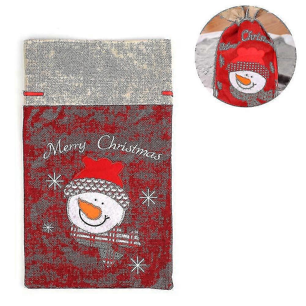 Reusable Christmas gift bag jute eco-friendly packaging