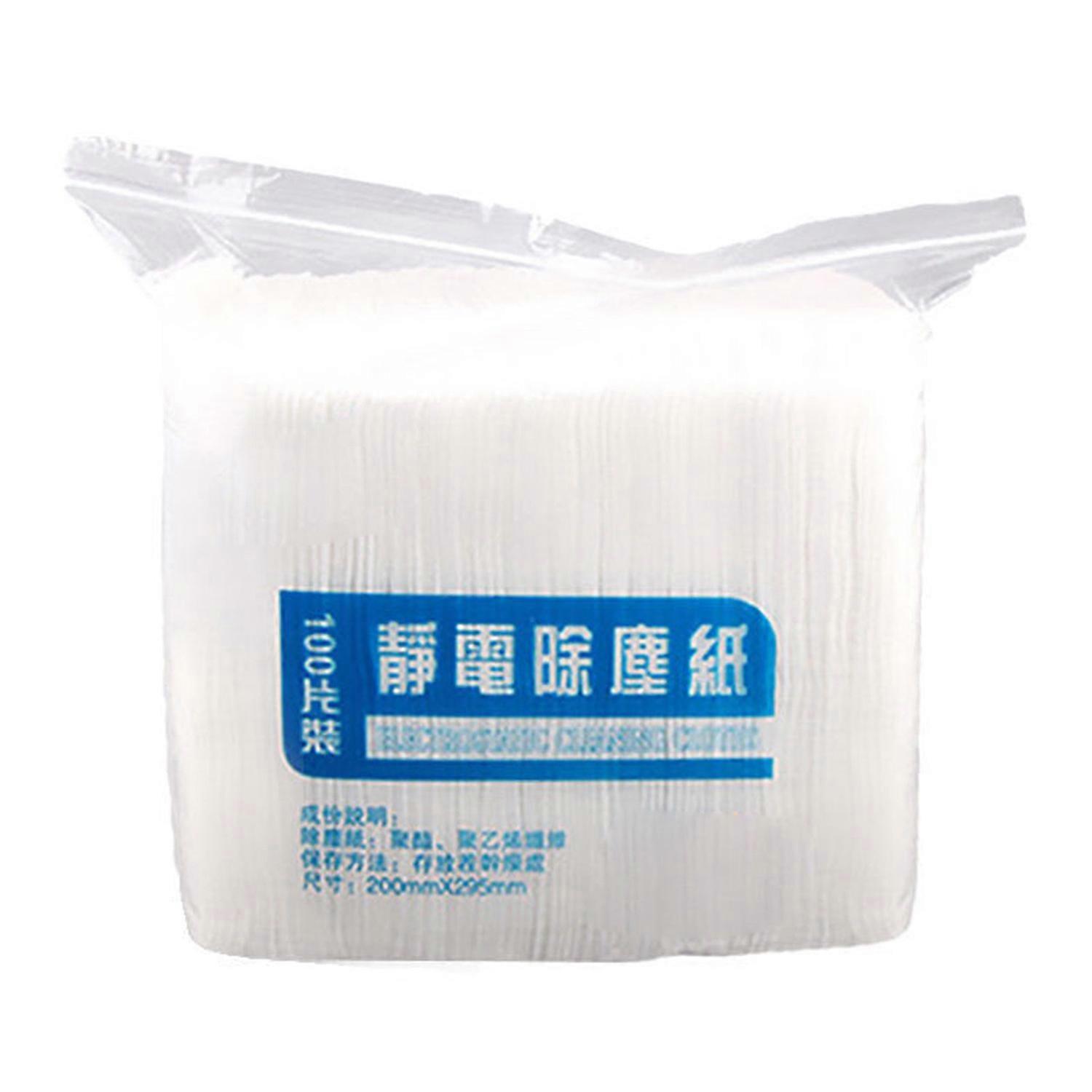 100 Pcs Electrostatic Wipes Disposable Mop Replacement Static Dusting Wipes for Home Cleaning