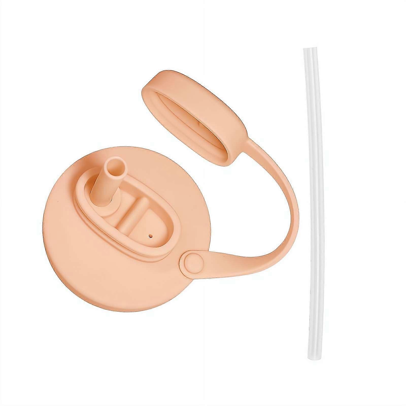 Silicone Soda Can Lid With Straw And Handle Reusable Can Cover For Size Drinks Lemonade Cola Beer Juice Orange 1 Set