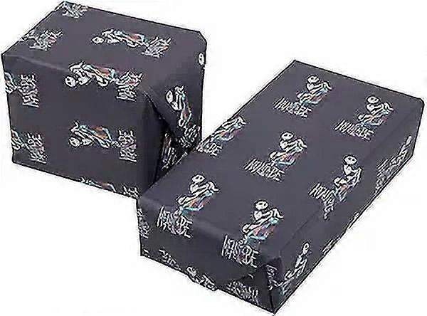 10 Sheets Funny Nightmare Before Christmas Holidays Wrapping Paper Roll for Gifts 17”x27.5” Per Sheet（10 Sheets in A Roll Not Folded Sheets）