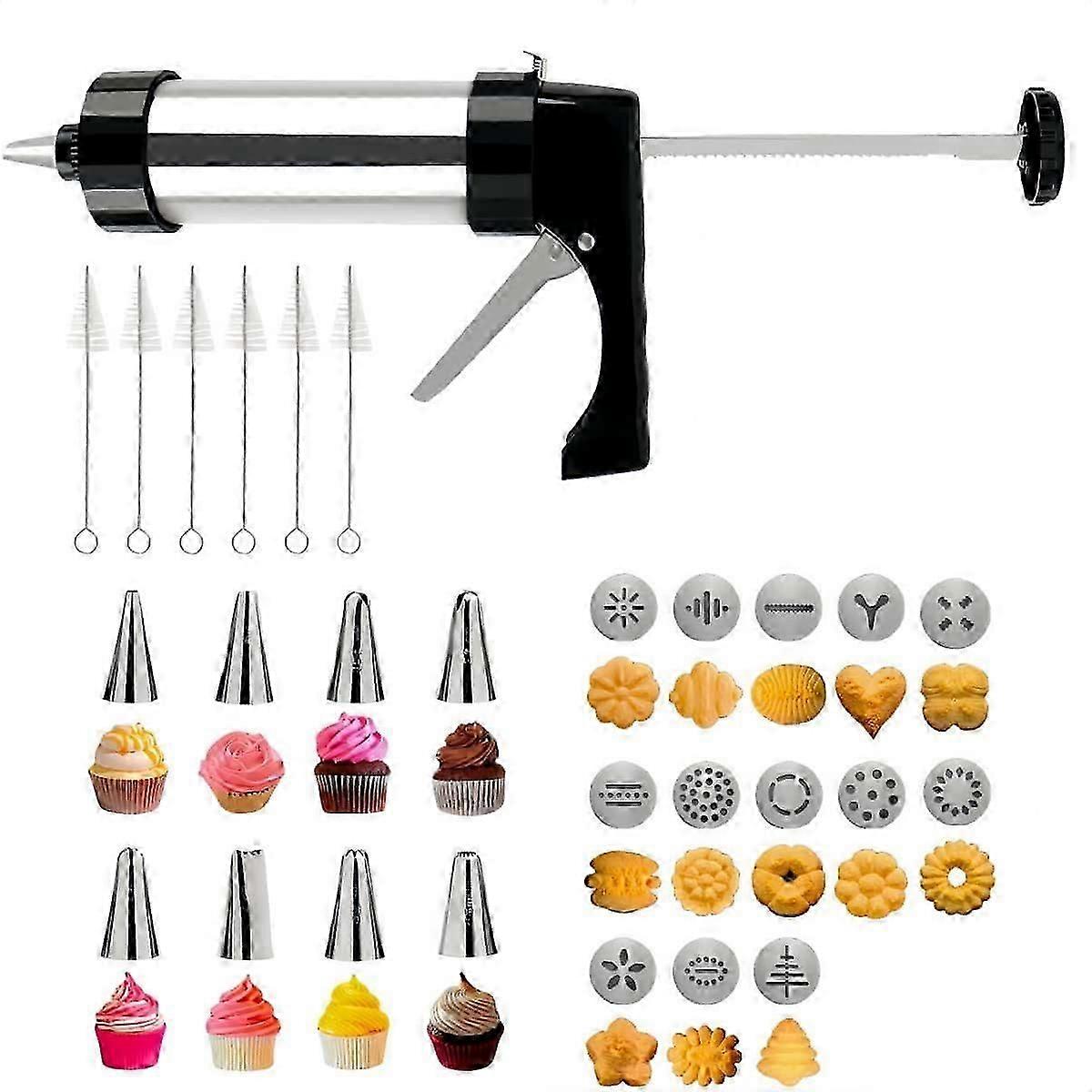Stainless Steel Cookie Press Gun for Baking and Decorating