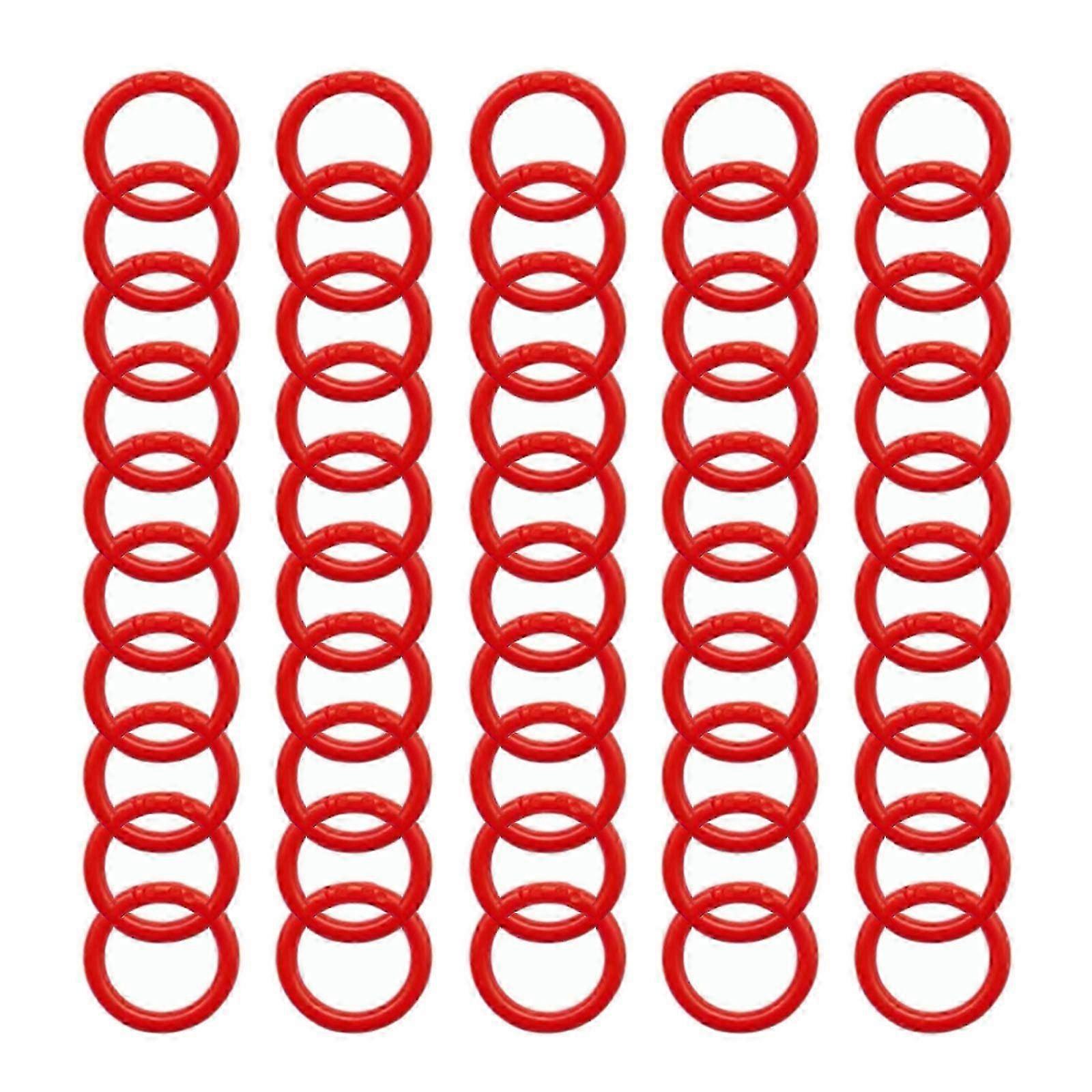 50stk farverige dobbeltspænde bogringe til scrapbog binding og løs bladopbevaring