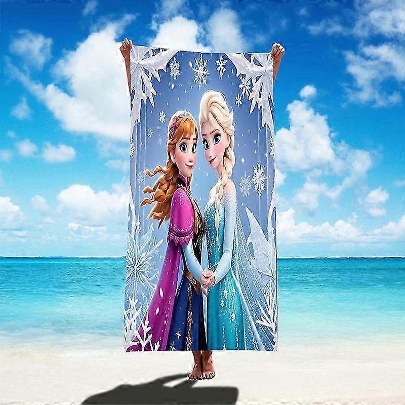 Frozen Print Beach Towel Princess Elsa Towel Swimming Towel 25-26