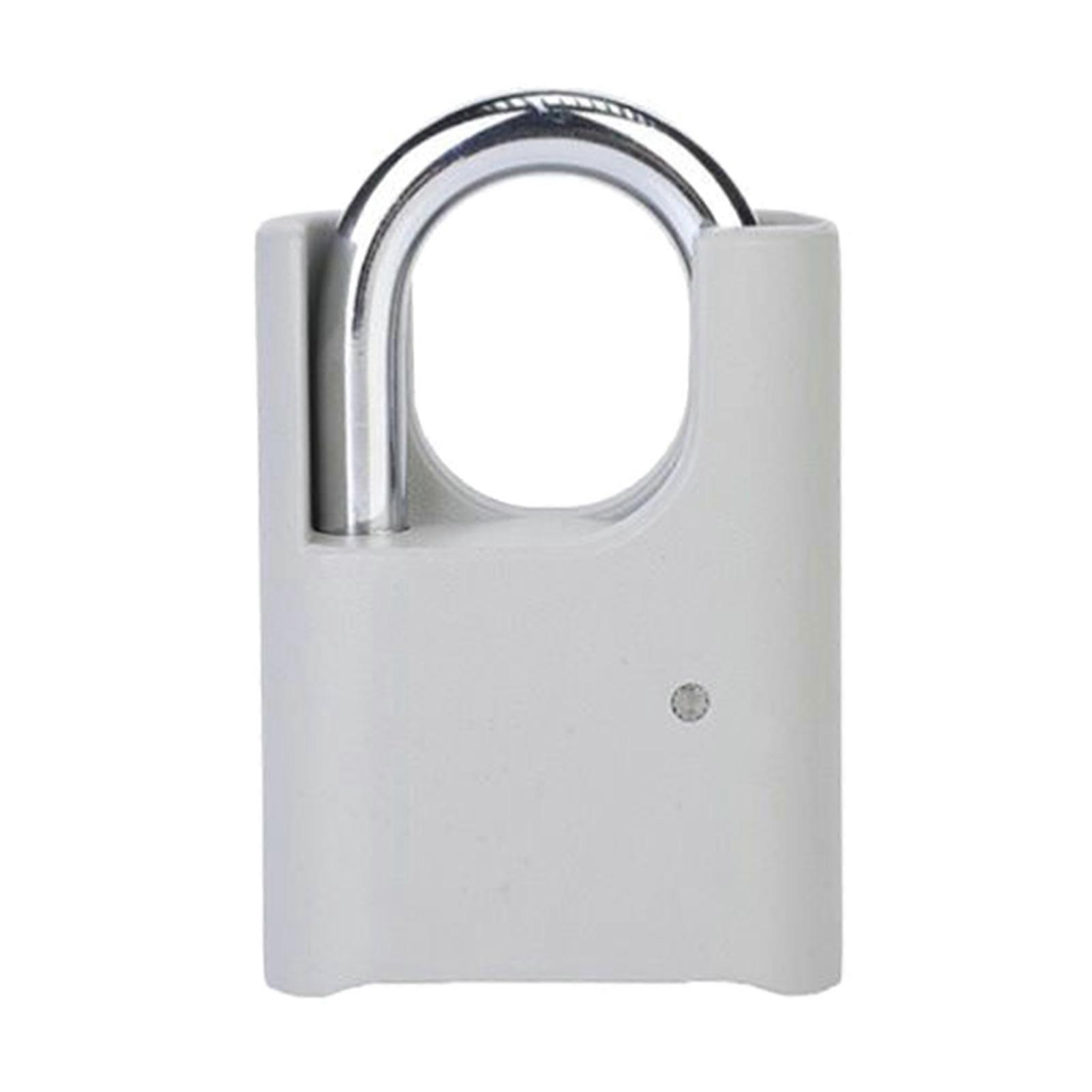 4 Digit Combination Padlocks Waterproof Portable Sturdy Lock Accessory for Gym Lockers Shed Fence Gate Obsidians  Silver