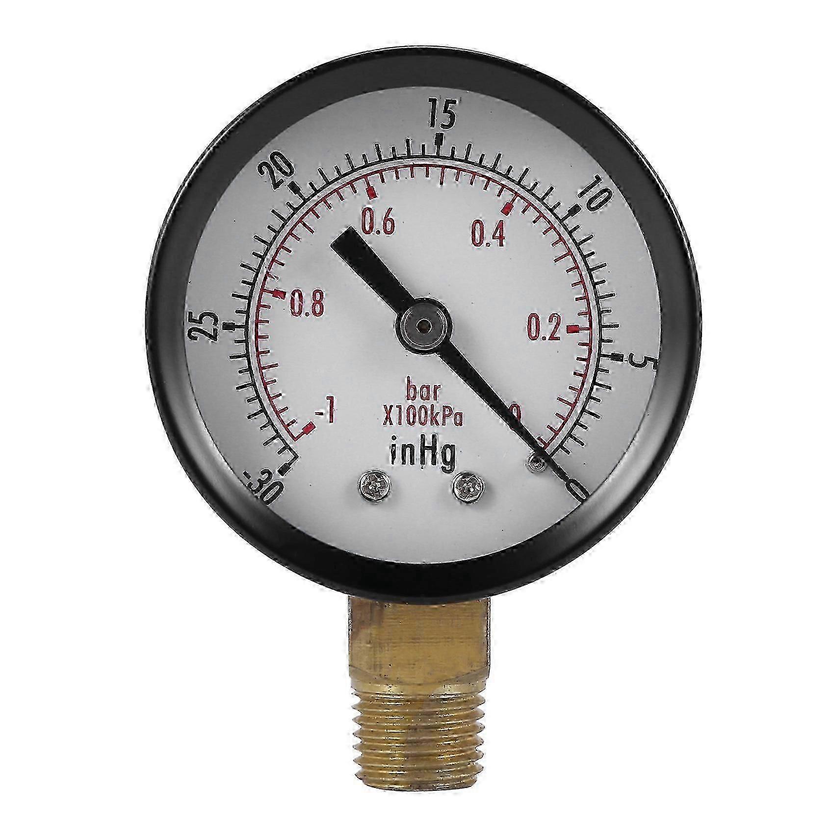 Manometer - 0 - -30inHg 0 - -1 bar Mini Dial Manometer Barometer Messgeräte Vakuummeter dual