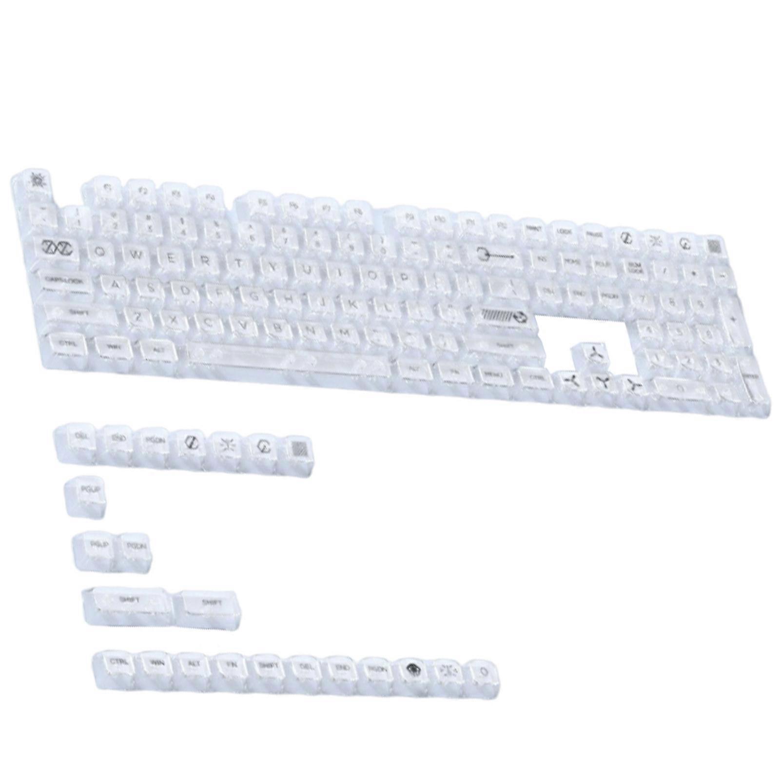 Improved Typing Experience 131Keycaps Modern Keycaps for Mechanical Keyboards, Suitable for Various Layouts Keycaps  White