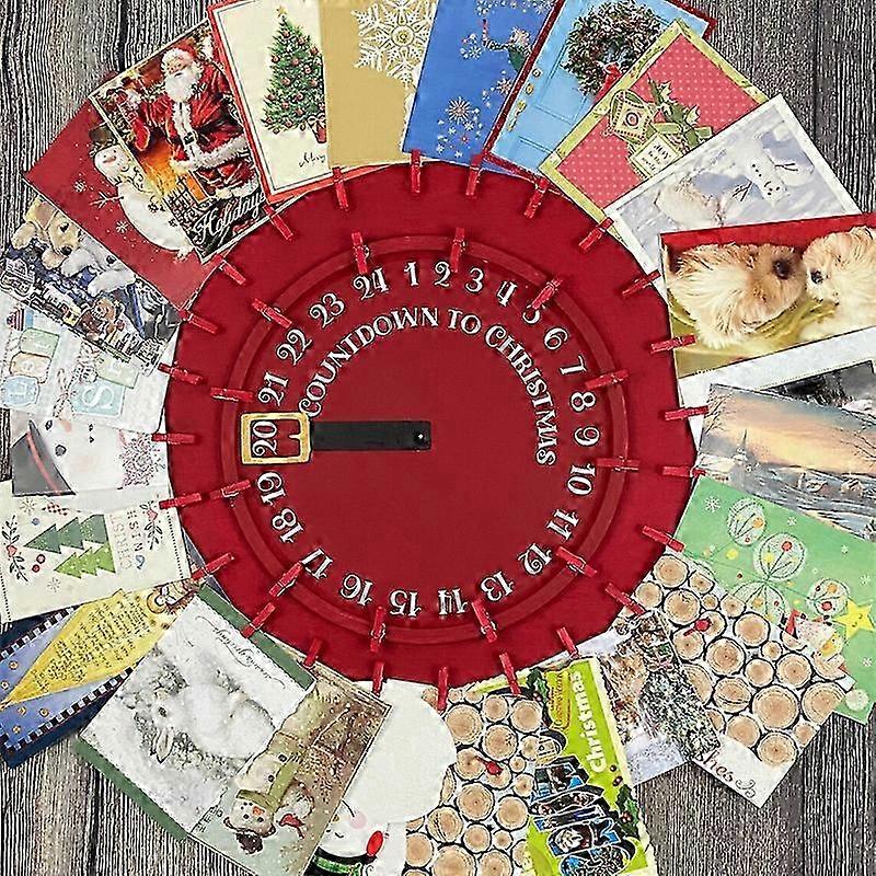 Holiday Greeting Card Wreath for Front Door Display