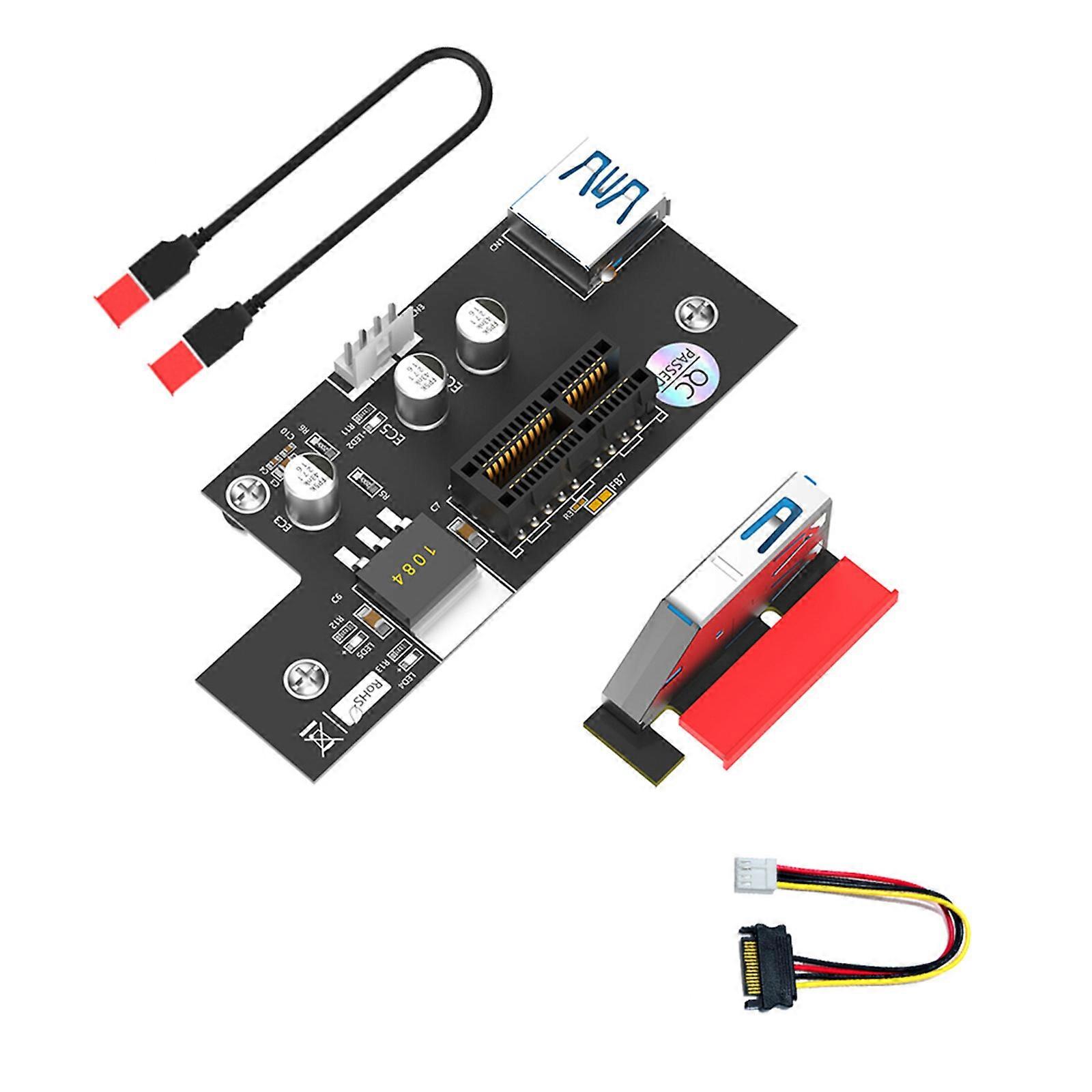 Practical PCIE 1X to 1X/4x/8x/16x Extension Solution USB Cable Included Multicolor