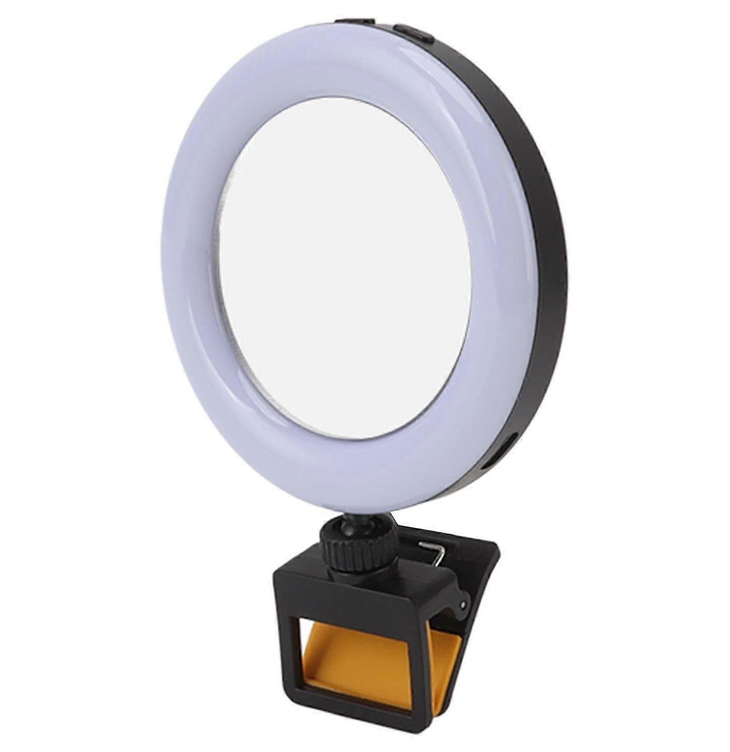 Rechargeable Clip On Selfie Rings Light, 5 Level Brightness Adjustment USB Mobile Phone Fill Light