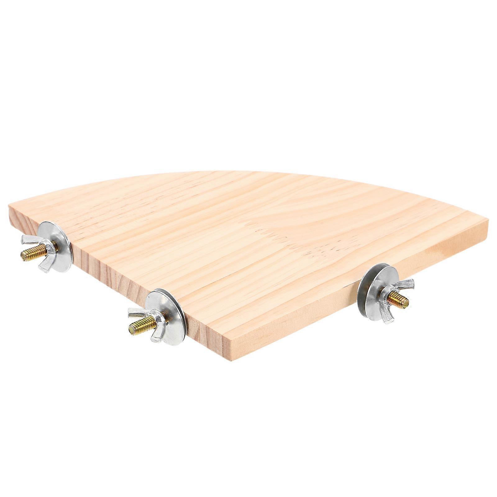 Beige träplattform för papegoja för burklätterleksak