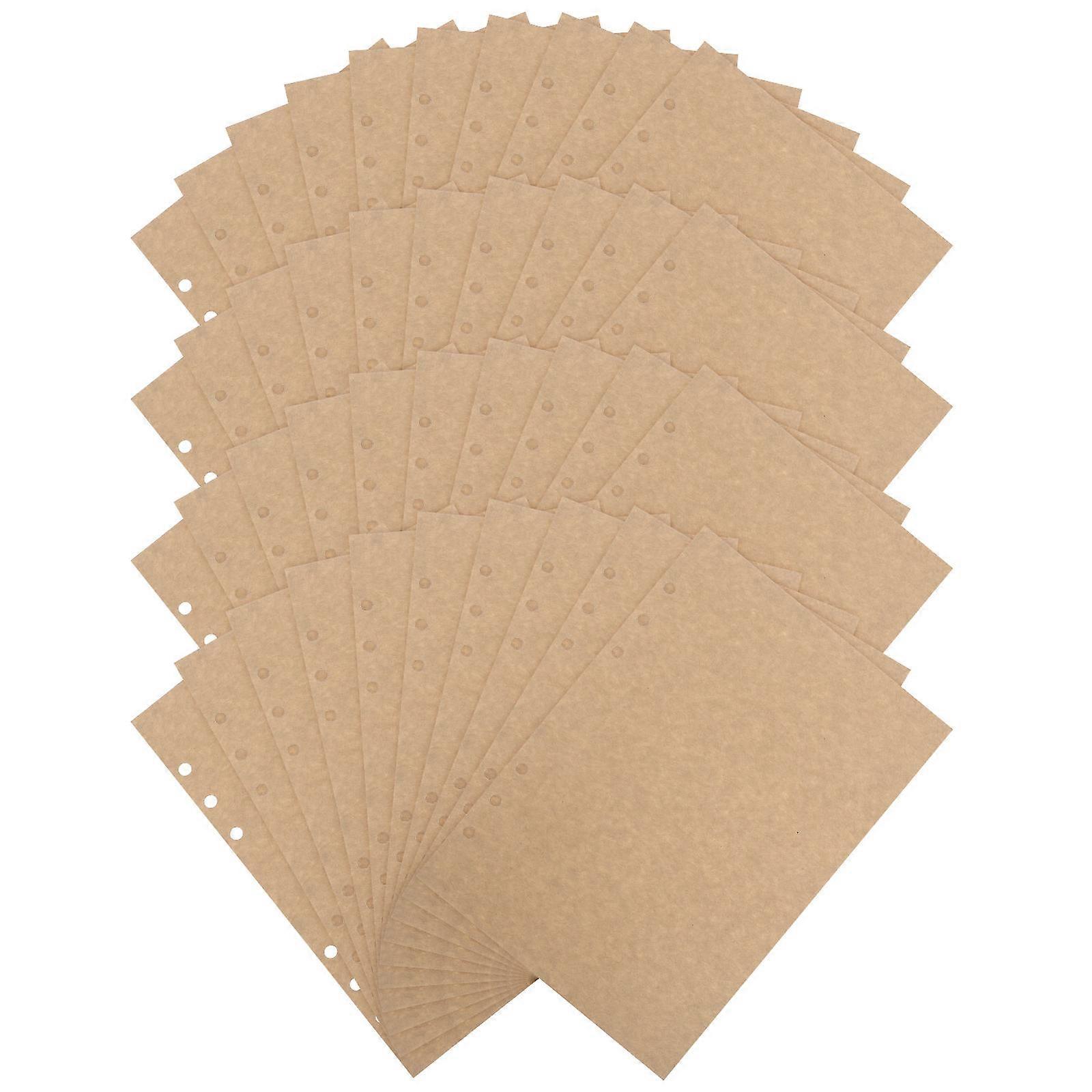 Handmade Chocolate Loose Leaf Paper Inserts for A5 Planner with 45 Sheets