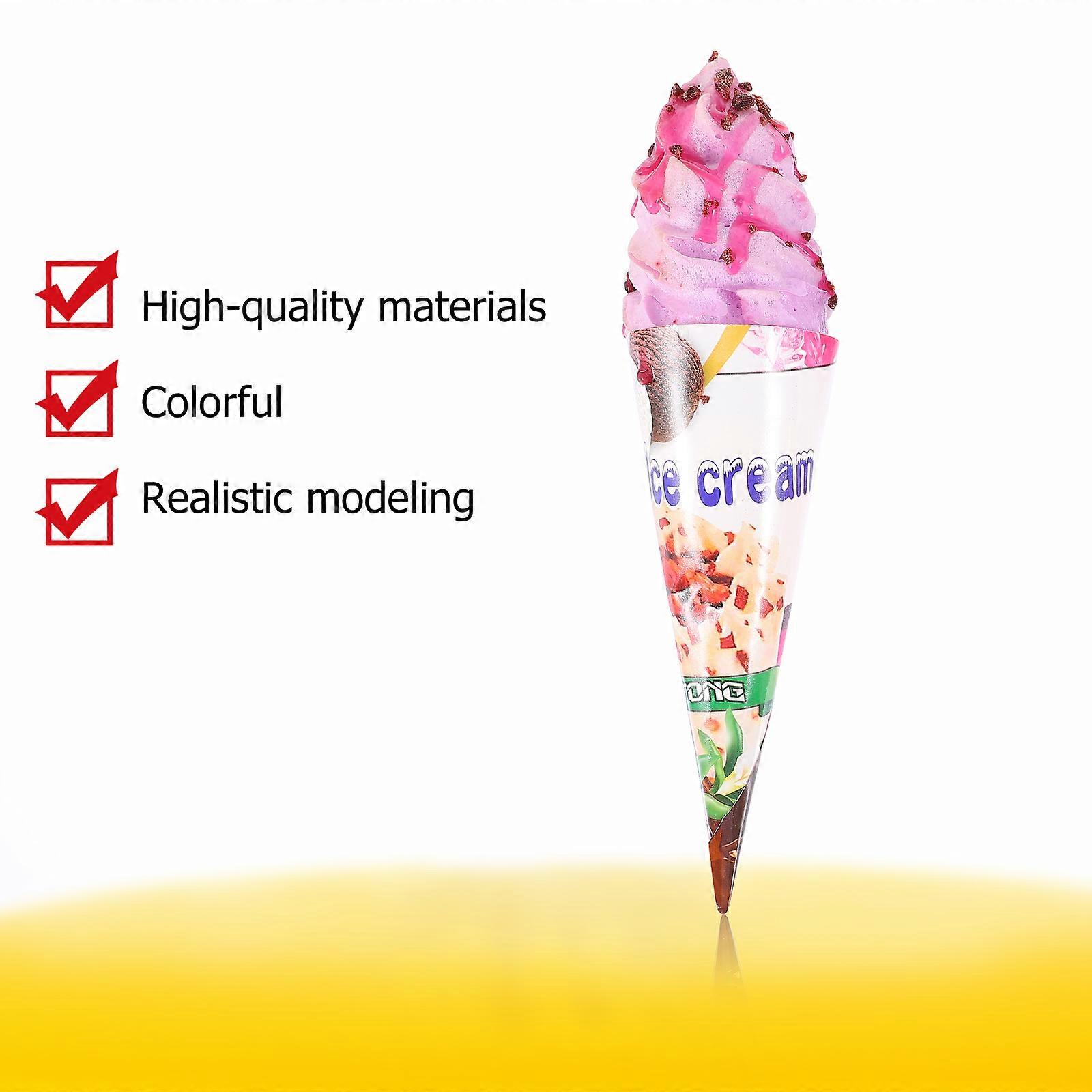 Artificial Ice Cream Model Display Simulation Ice Cream Cone Prop 6Pcs Set