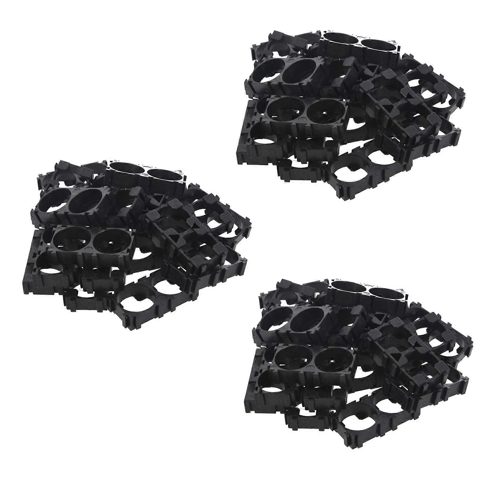 60X 18650 Lithium Battery Double Holder Bracket for DIY Cell Pack Black