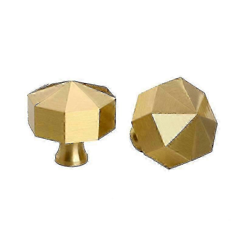 Gold-Plated Brushed Brass Cabinet Knobs with Drawer Pulls for Kitchen and Bathroom Use w